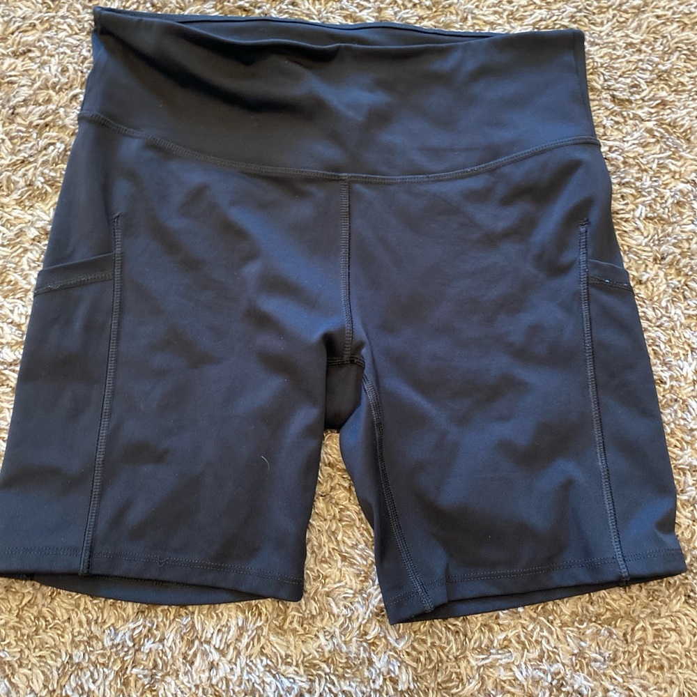 All in Motion Black Bike Shorts High-Rise Performance